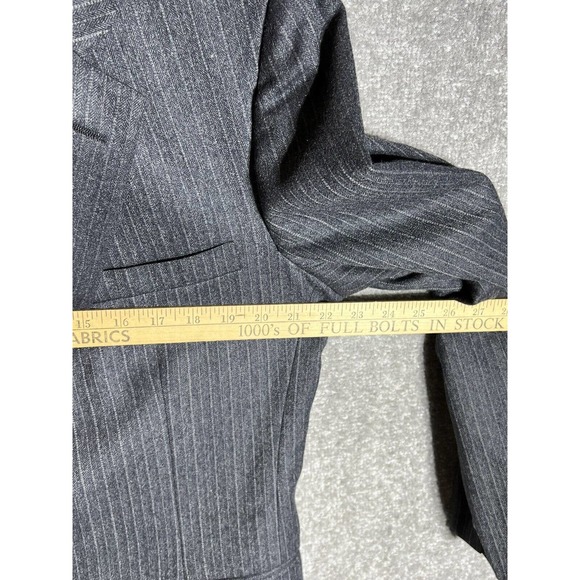 Redwood & Ross Man In Wool Blazer Sport Coat Mens Size 44 Gray Stripes Pockets - Picture 12 of 13